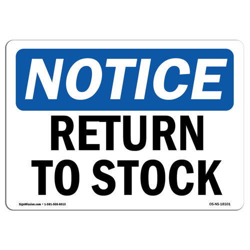 SignMission Return to Stock Sign Wayfair